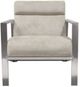 Diamond Sofa® La Brea Brushed Stainless Steel/Champagne Accent Chair-0