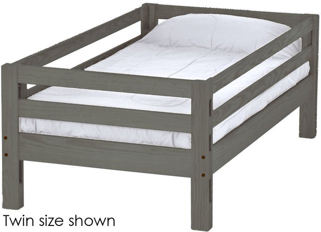 Crate Designs™ Furniture Graphite Twin XL Ladder End Upper Bunk Bed-0