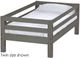 Crate Designs™ Furniture Graphite Twin XL Ladder End Upper Bunk Bed-0
