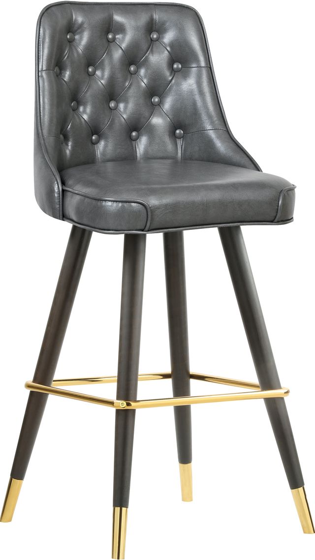Meridian Furniture Portnoy Gray Faux Leather Counter Stool-0