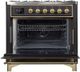 Ilve® Majestic II Series 36" Graphite Matte Pro Style Dual Fuel Range-1