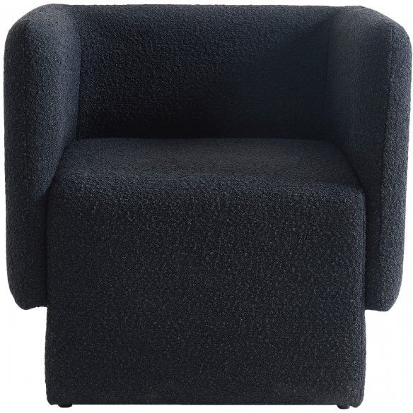 Meridian Furniture Vera Black Boucle Accent Chair-1