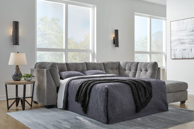 Signature Design by Ashley® Marelton 2-Piece Gray Right-Arm Facing Sleeper Sectional and Chaise-2