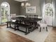 Horizon Home® Monaco Antique Black Dining Bench-4