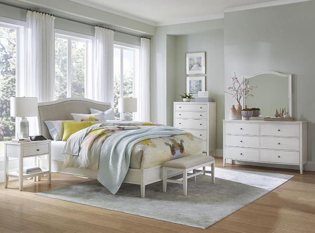 aspenhome® Charlotte Pebble White 1-Drawer Nightstand-3