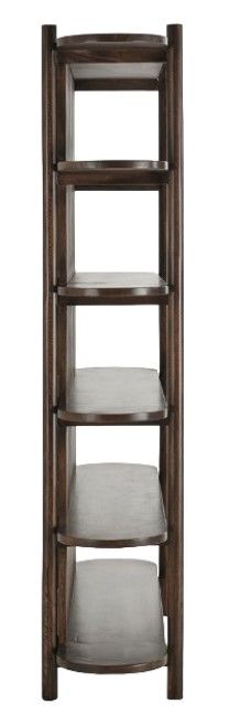 Classic Home Redford Bark Brown Tall Bookcase-3