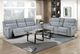 Homelegance® Celeste Gray Double Power Reclining Loveseat with Center Console-1
