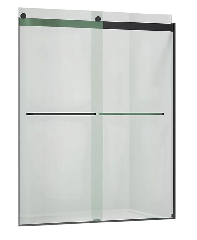 KOHLER Levity® Matte Black 74" x 57" - 60" Sliding Shower Door-0
