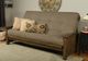 Kodiak Furniture Washington Linen Stone/Rustic Walnut Queen Futon with Mattress-3