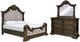 Signature Design by Ashley® Maylee 3-Piece Dark Brown Queen Upholstered Panel Bedroom Set-0