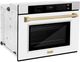 ZLINE Autograph Edition Professional 30" Stainless Steel Single Electric Wall Oven with White Matte Door and Champagne Bronze Accents-1