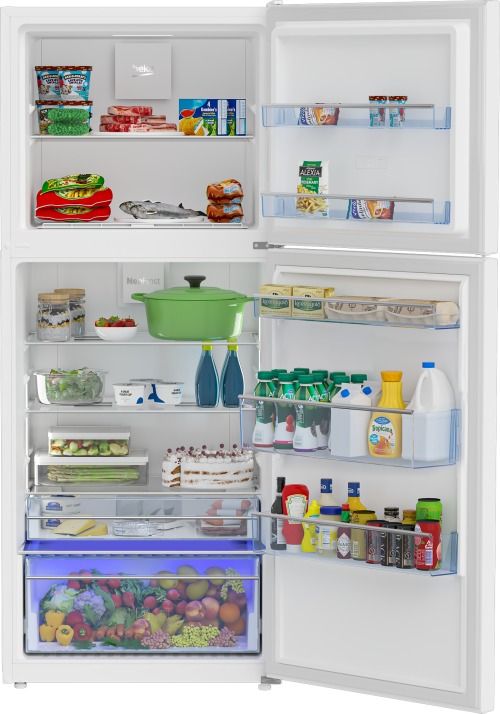 Beko 28" 13.6 Cu. Ft. White Counter Depth Top Freezer Refrigerator-2
