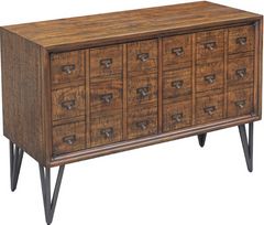 Cottage Creek Furniture Boone Distressed Brown Catalog Cabinet