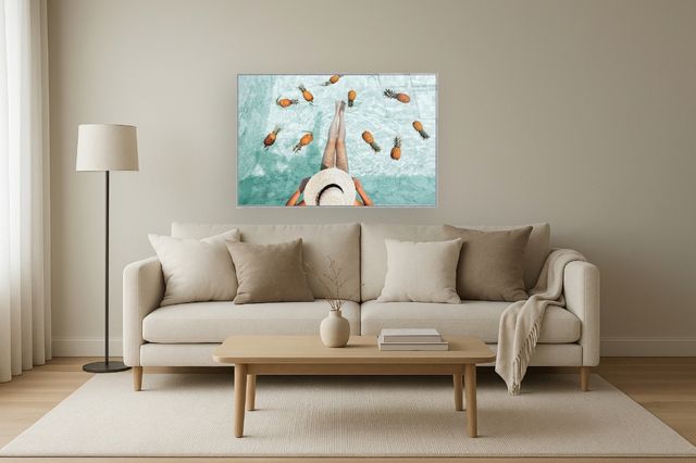 Classy Living Adventurous Pineapples in Pool Art Wall Art-1
