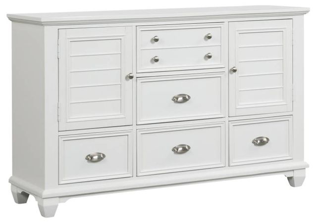 white christmas dresses New Classic Furniture Tamarack 6-Drawer Dresser BB044B-050