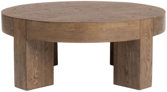 Classic Home Bristol Cafe Brown Round Coffee Table-0
