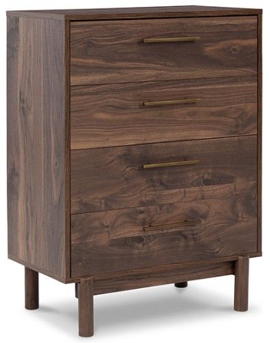Signature Design by Ashley® Calverson 4-Piece Mocha Queen Bedroom Set-3