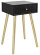 A & B Home Black Accent Table with Gold Legs-0
