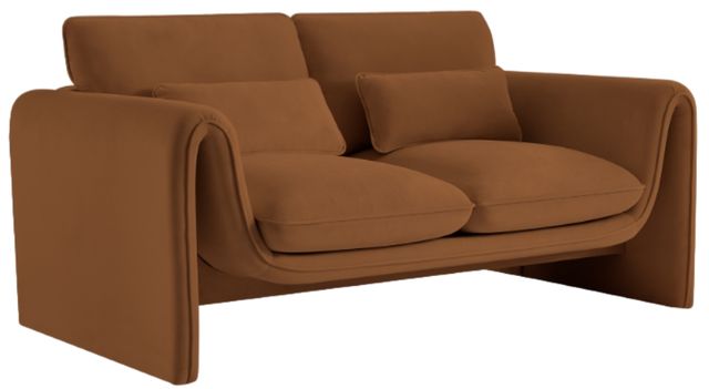 Meridian Furniture Sloan Saddle Velvet Loveseat-0