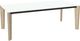 Amisco Customizable Fabiola 84" Rectangular Dining Table with 0.5" White Glass Top-0