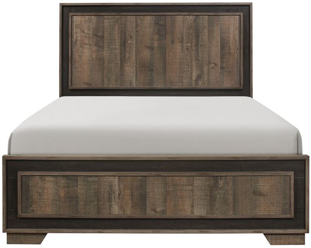 Mazin Furniture Ellendale Dark Ebony/Rustic Mahogany Full Panel Bed-1