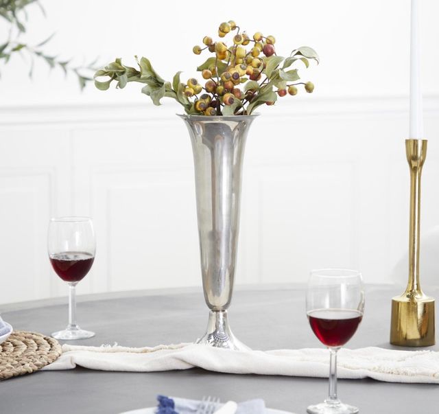 Deco Marche Silver Fluted Vase-2