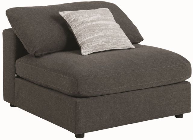 Coaster® Elevations Serene Upholstered Charcoal Armless Chair-2