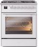 Ilve® Professional Plus II Series 30" White Pro Style Dual Fuel Range-3