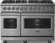 Viking® 5 Series 48" Stainless Steel Pro Style Dual Fuel (NG) Range with Polished Chrome Trim-2