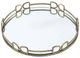 A & B Home Valentina Silver Large Round Mirror Tray-1