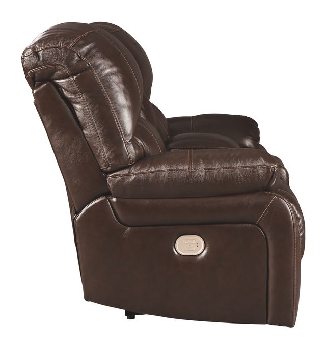 Signature Design by Ashley® Hallstrung Chocolate Power Reclining Loveseat-2
