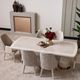Michael Amini® Lisbon Silken Matte Cream Dining Table-1