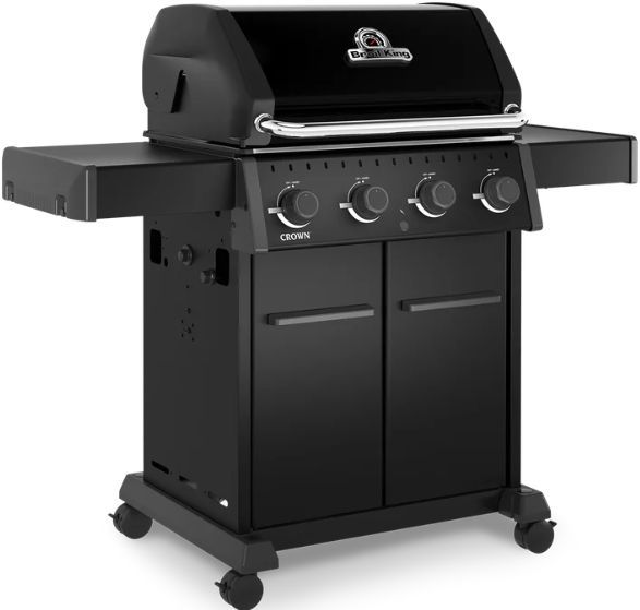 Broil King® Crown™ 420 Shadow 4-Burner Black Freestanding Liquid Propane Grill-3
