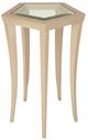 Michael Amini® La Rachelle Glass Top Chair Side Table with Medium Champagne Legs-0