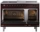Ilve® Nostalgie II Series 48" Burgundy Pro Style Dual Fuel Range-4