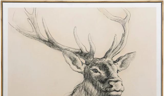 Stylecraft Black 33" Oil Painting -1