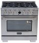 Kucht Professional KX Series 36" Stainless Steel Pro Style Dual Fuel Natural Gas Range with Kucht Horus Thermostat-1