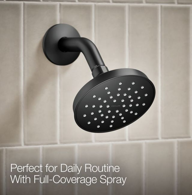 KOHLER® Simplice® Rite-Temp® Matte Black 1.75 GPM Shower Trim Kit-4