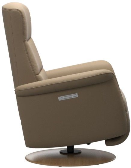 Stressless® by Ekornes® Customizable Mike Power Recliner with Moon Wood Base-2