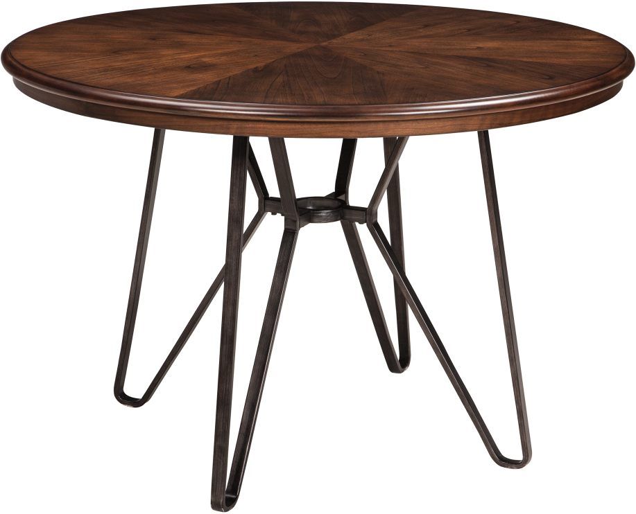 Signature Design by Ashley® Centiar Brown Dining Table with Dark Bronze Base