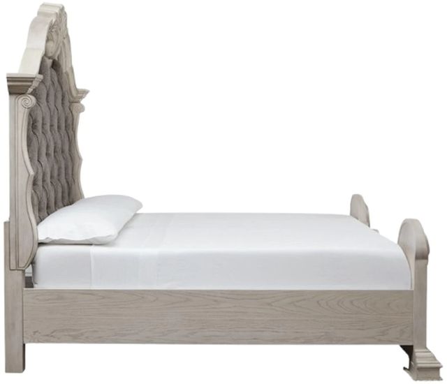 Signature Design by Ashley® Andonhall Antique White Queen Upholstered Panel Bed-3
