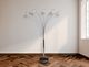 Crown Mark Half Moon Black/Chrome Floor Lamp-2