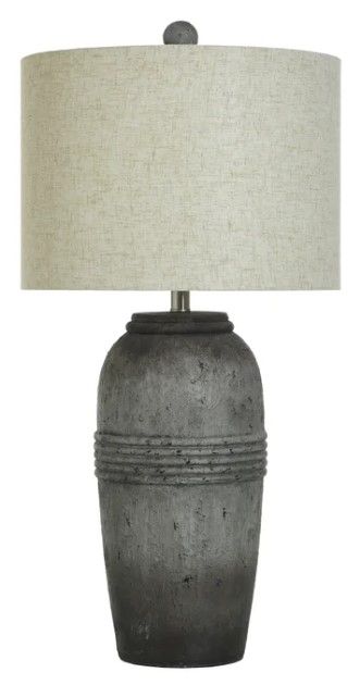 Stylecraft Poly Gunmetal Table Lamp -0