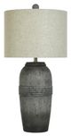 Stylecraft Poly Gunmetal Table Lamp -0