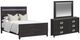 Elements International Tobias 3-Piece Black Full Panel Bedroom Set-0