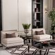 Michael Amini® La Francaise Black/Cafe Armless Chair-1