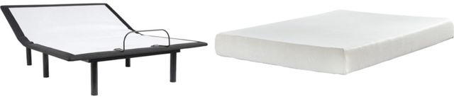Sierra Sleep® by Ashley® Chime 2-Piece 8'' Memory Foam and Adjustable Base Queen Mattress Set-0