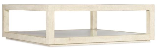 Hooker® Furniture Cascade Glass Top Square Cocktail Table with Pebble Beach Base-0