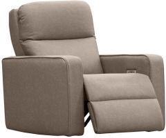 Fauteuil inclinable et berçant avec base pivotante et appuie-tête ajustable Art, taupe, Elran