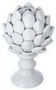 A & B Home White Ceramic Artichoke Sculpture-0
